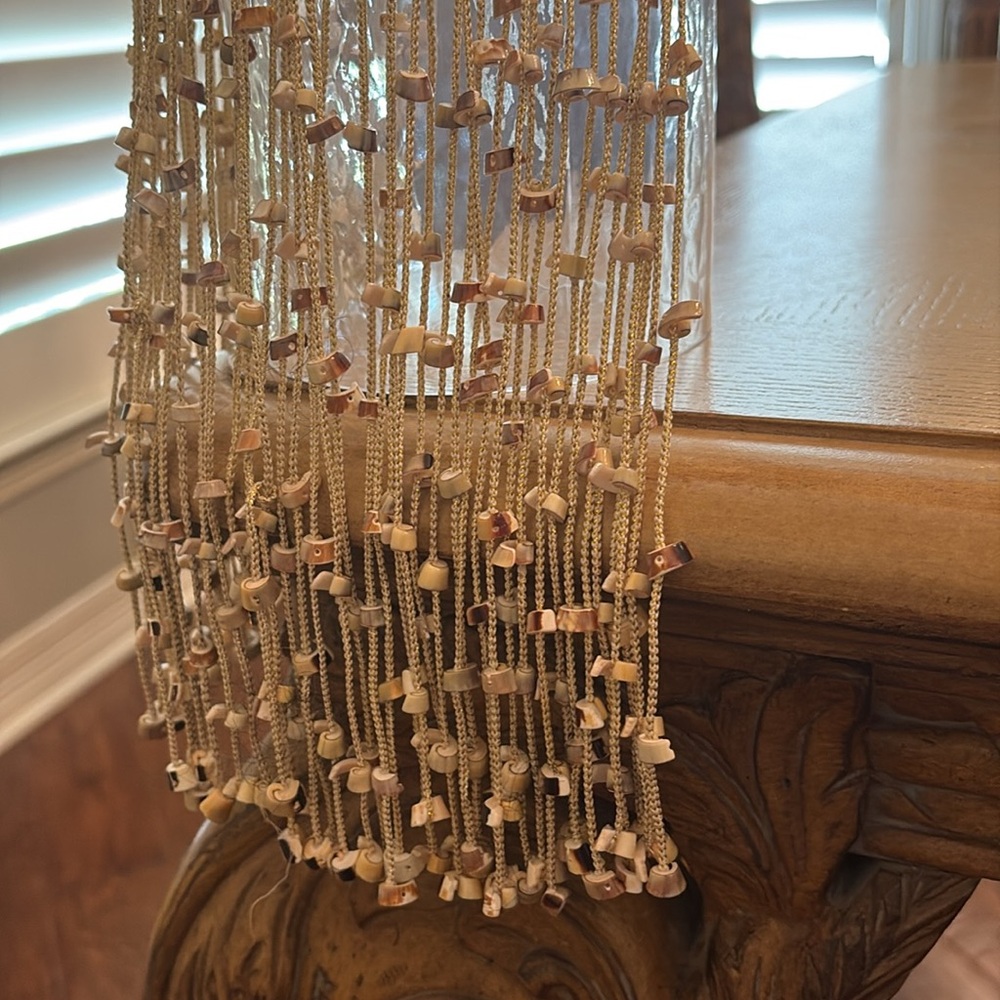Vintage cowrie headpiece disco era Coachella headpiece headwear hairpiece - Picture 7 of 7